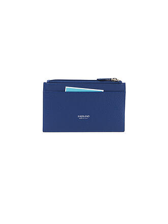 FABRIANO | Porte-cartes zippé bleu