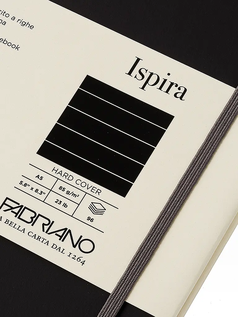 FABRIANO | Carnet ISPIRA A5 ligné Noir | 