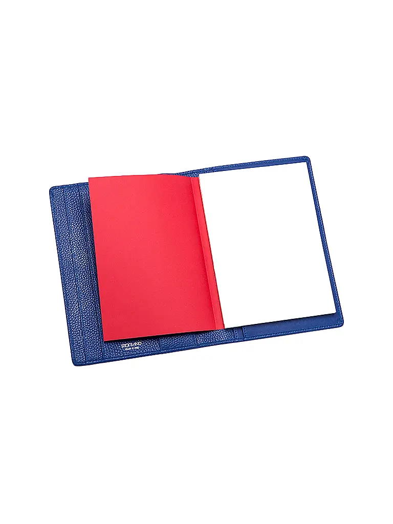 FABRIANO | Porte-bloc A5 en cuir bleu | 