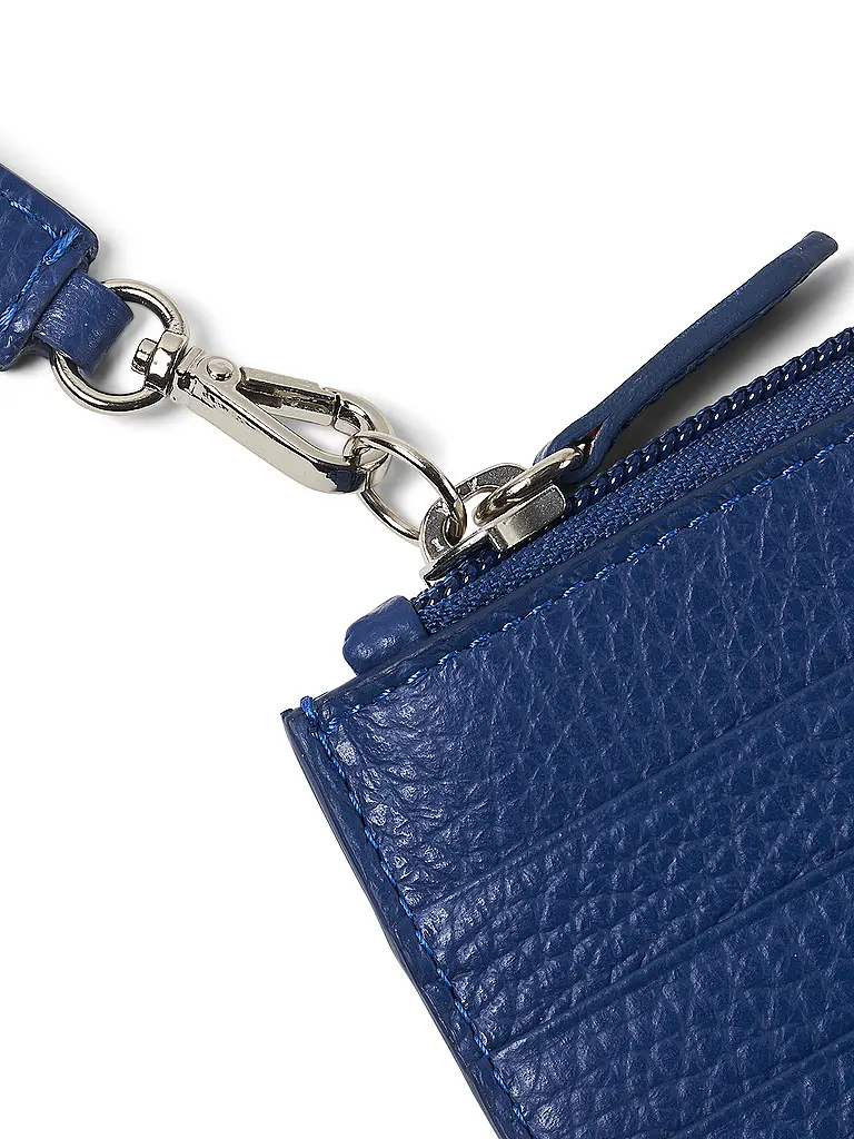 FABRIANO | Porte-cartes zippé bleu | 