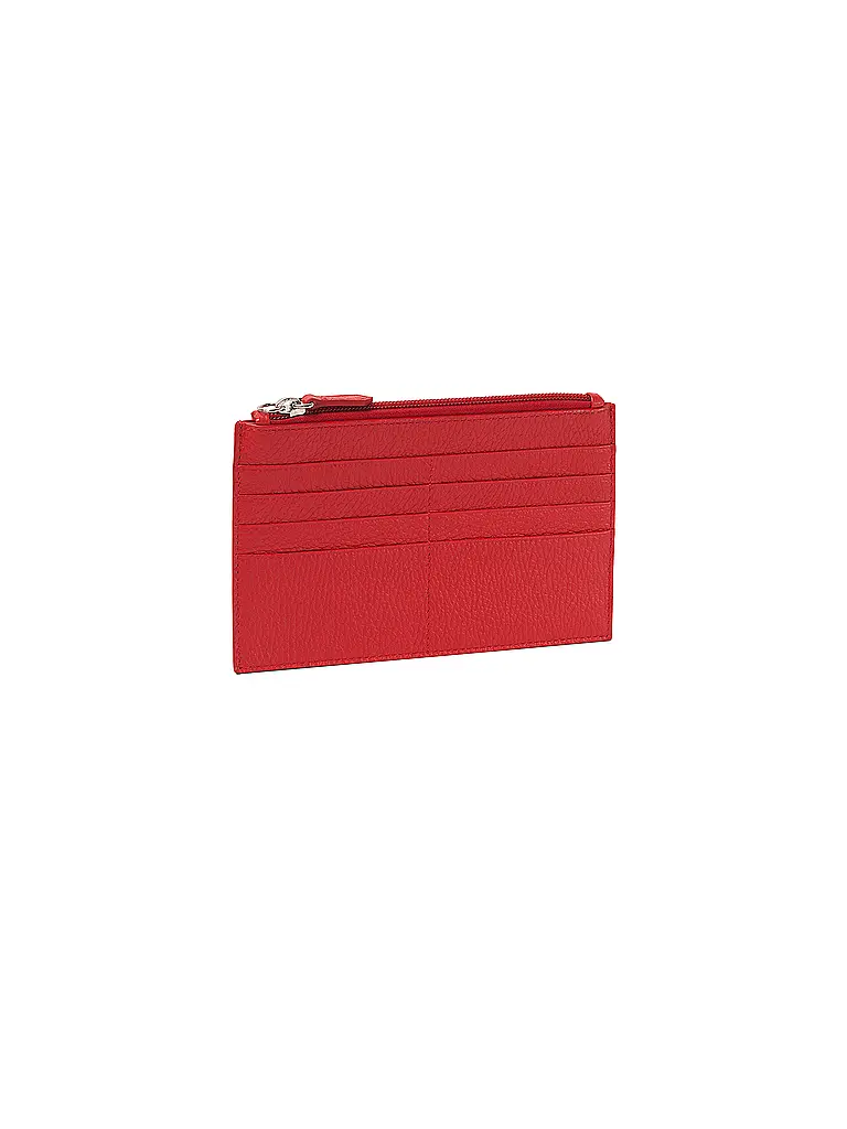 FABRIANO | Porte-cartes zippé rouge | 