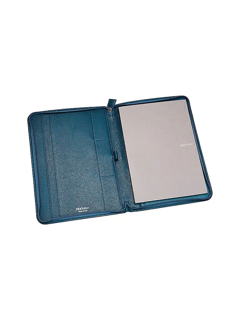 FABRIANO | Presse-papiers A4 en cuir Octanium | blau