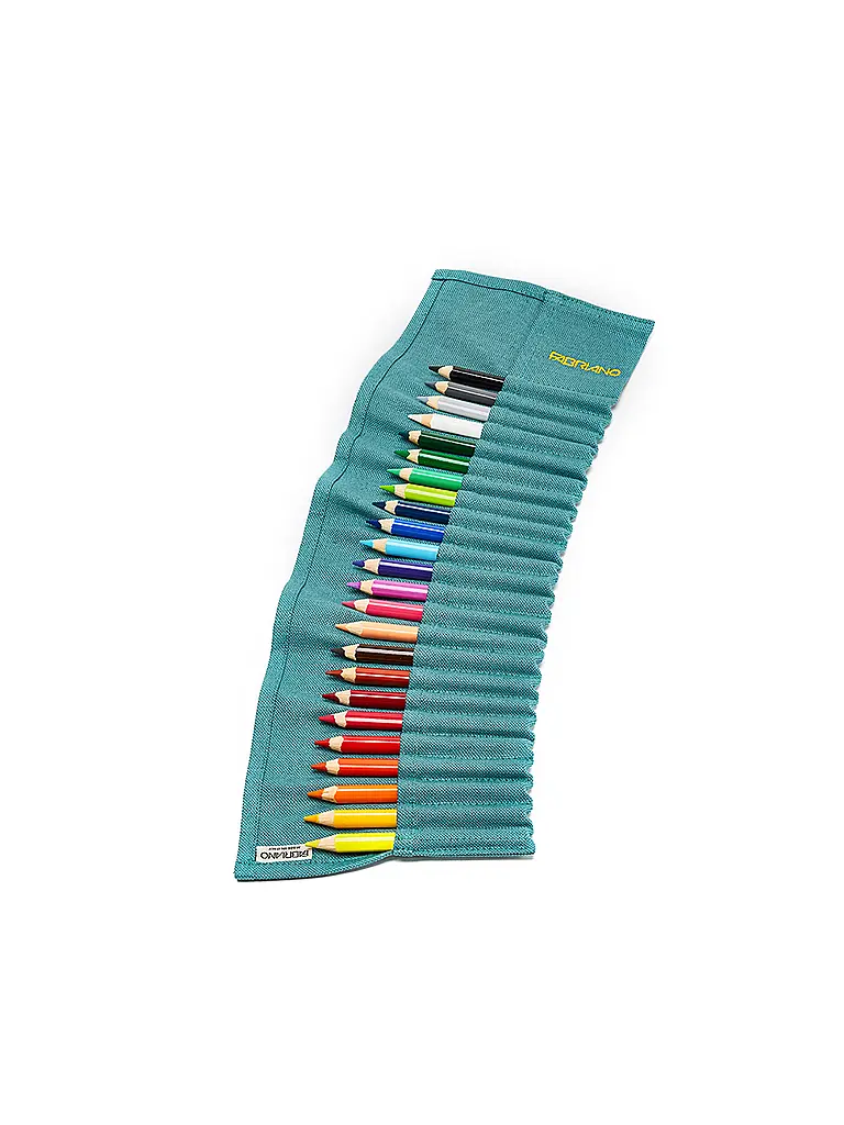 FABRIANO | Trousse à crayons de couleur avec 24 crayons de couleur Aquamarina | 