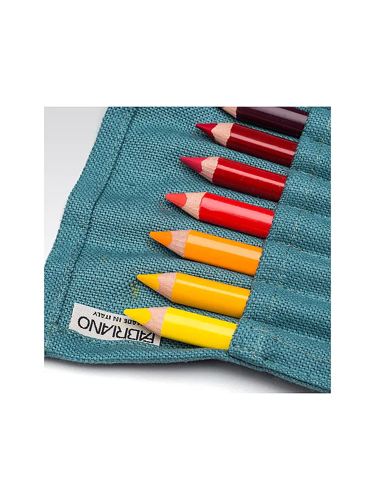 FABRIANO | Trousse à crayons de couleur avec 24 crayons de couleur Aquamarina | 