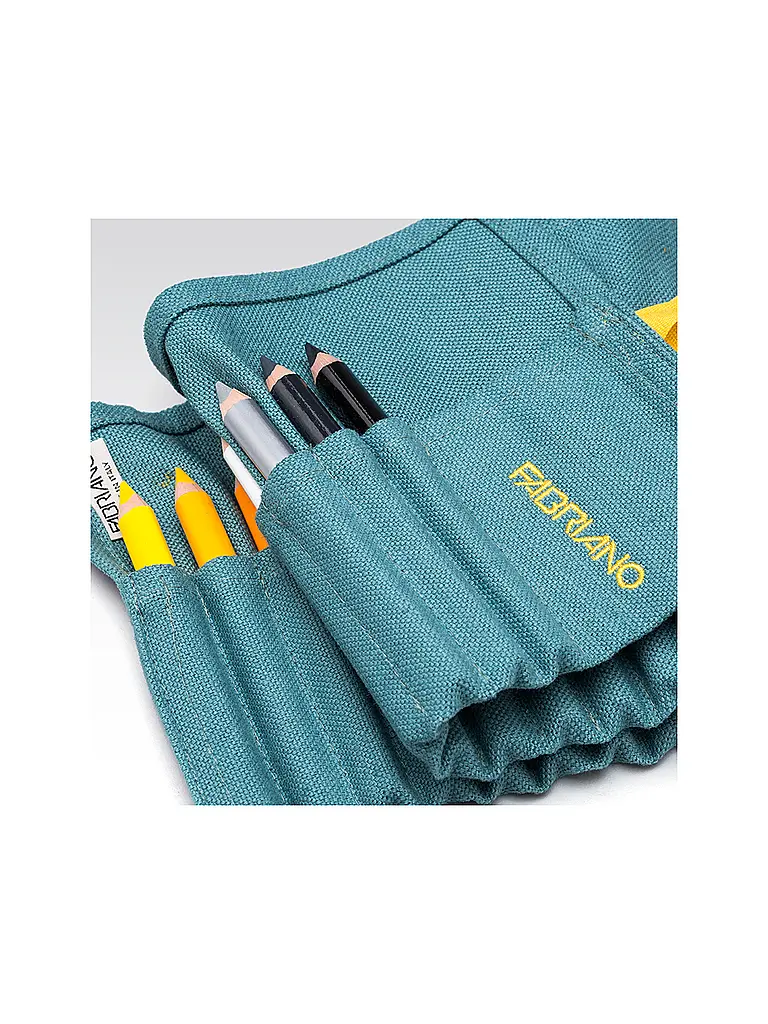 FABRIANO | Trousse à crayons de couleur avec 24 crayons de couleur Aquamarina | 