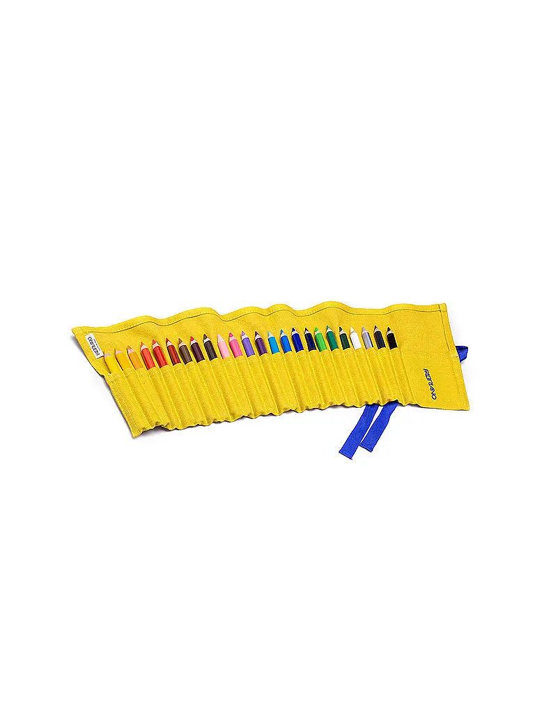 FABRIANO | Trousse à crayons de couleur avec 24 crayons de couleur Yellow | 