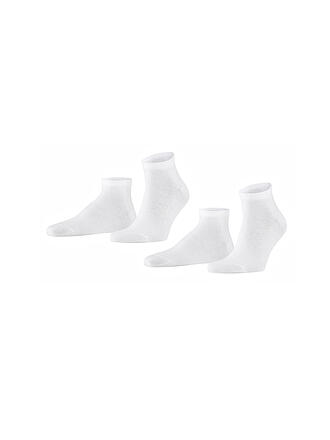 FALKE | Socquettes de sport lot de 2 "Happy" (blanc)