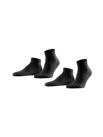 FALKE | Socquettes de sport lot de 2 "Happy" (noir)
