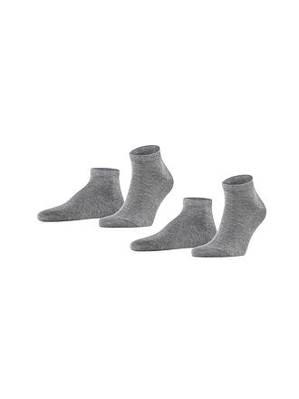 FALKE | Socquettes de sport lot de 2 "Happy" (gris clair chiné)