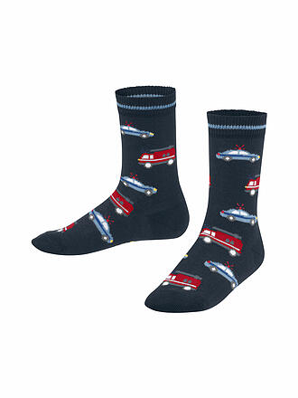 FALKE | Chaussettes enfant POLICE AND FIRE CARS space blue