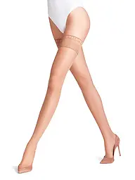 FALKE | Bas LUNELLE 8 DEN pow/black | Beige