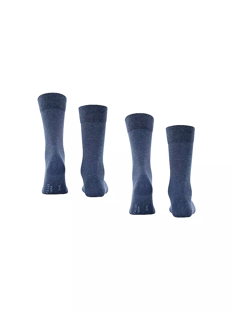 FALKE | Chaussettes, lot de 2 "Happy" (marine chiné) | blau