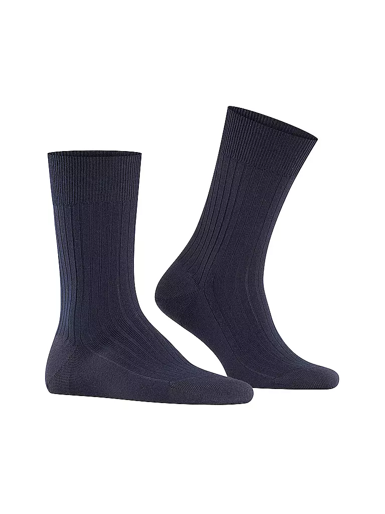 FALKE | Chaussettes BRISTOL PURE bleu marine foncé | blau