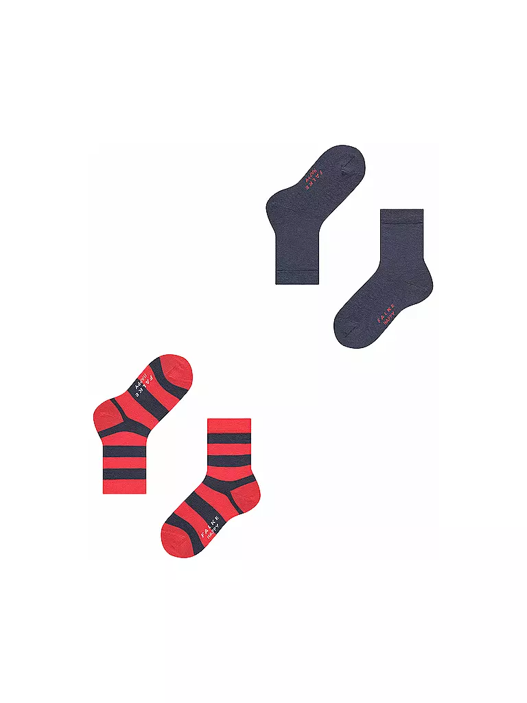 FALKE | Chaussettes enfant Happy Stripe lot de 2 marine | 