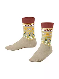 FALKE | Chaussettes enfant PUMPKIN FAIR ISLE sable chiné | Beige