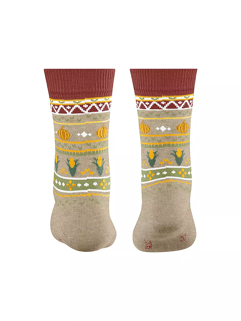 FALKE | Chaussettes enfant PUMPKIN FAIR ISLE sable chiné | 