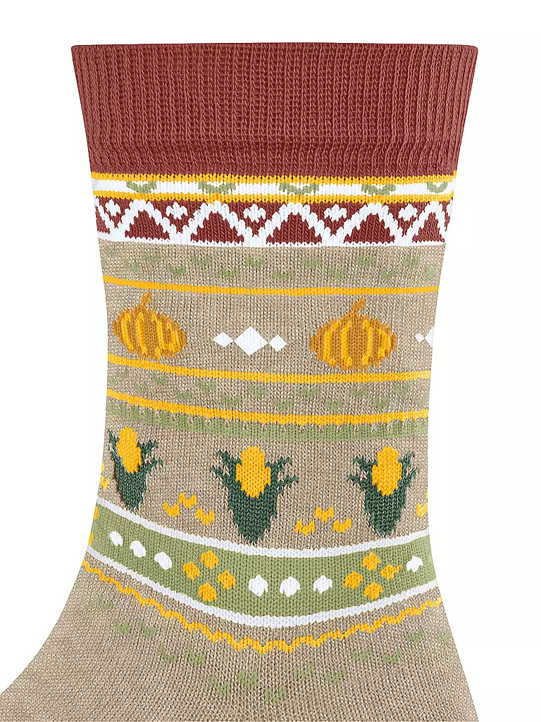 FALKE | Chaussettes enfant PUMPKIN FAIR ISLE sable chiné | 