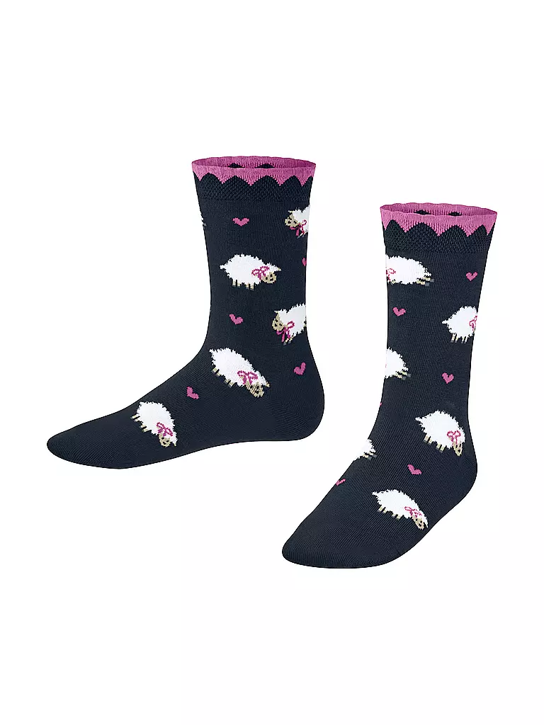 FALKE | Chaussettes fille CUTE SHEEP bleu espace | dunkelblau