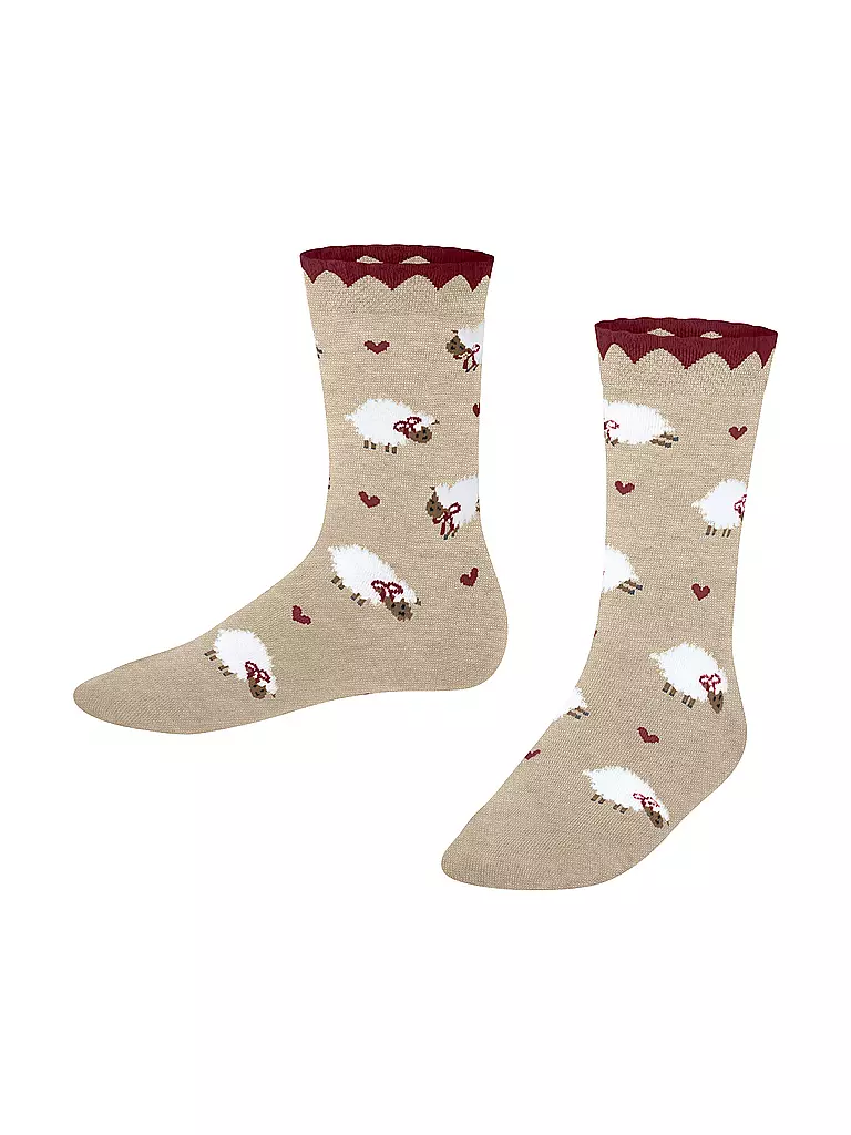 FALKE | Chaussettes fille CUTE SHEEP sable chiné | beige