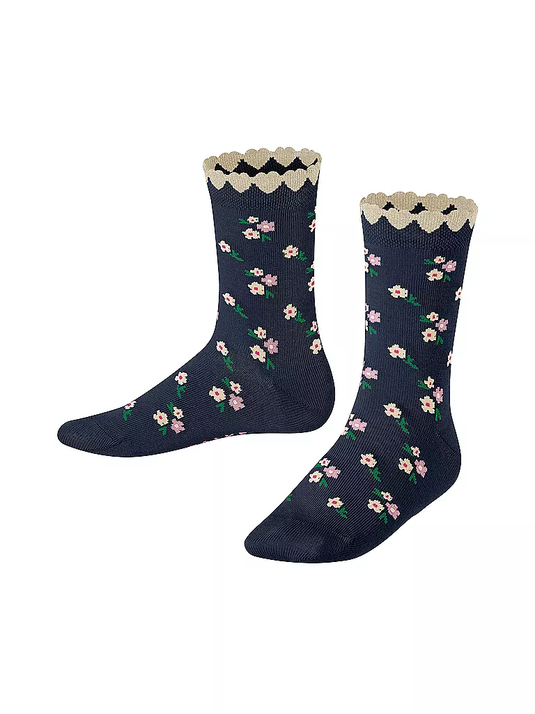 FALKE | Chaussettes fille DITSY FLOWERS bleu espace | blau