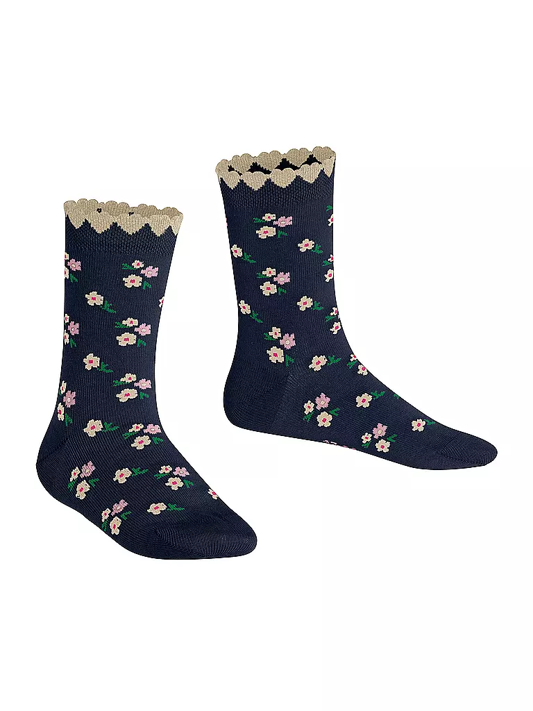 FALKE | Chaussettes fille DITSY FLOWERS bleu espace | 