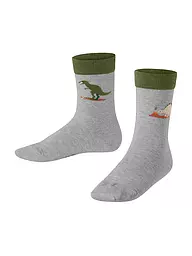 FALKE | Chaussettes garçon DINOSAURS light jeans | Gris