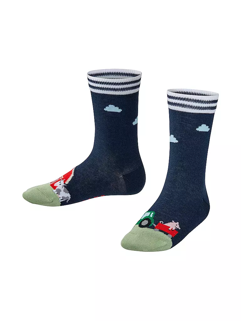 FALKE | Chaussettes garçon FARM LIFE bleu espace | Bleu foncé