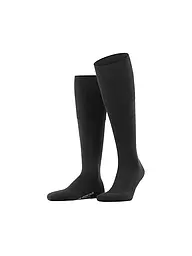 FALKE | Chaussettes hautes AIRPORT PLUS bleu marine foncé | Noir