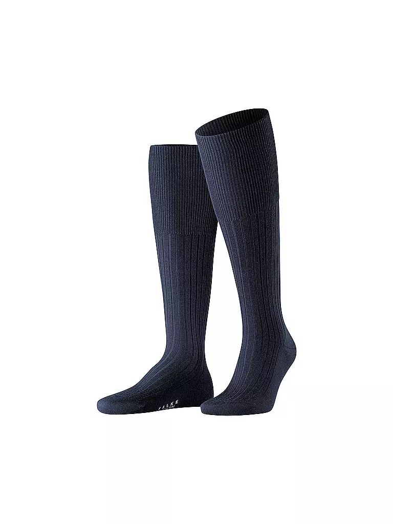 FALKE | Chaussettes hautes BRISTOL bleu marine foncé | Bleu