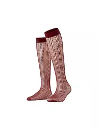 FALKE | Chaussettes hautes CROSSROADS noir | Rouge foncé