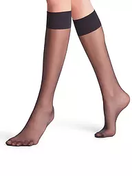 FALKE | Kneehighs PURE MATT 20 Den powder | Noir
