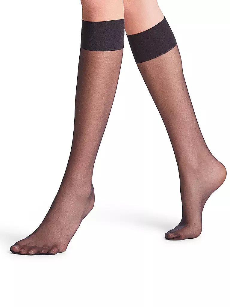 FALKE | Chaussettes hautes PURE MATT 20 Den noir | Noir