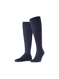 FALKE | Chaussettes hautes TIAGO steel melange | Bleu foncé
