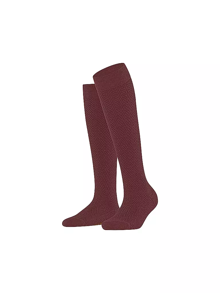FALKE | Chaussettes hautes | dunkelrot