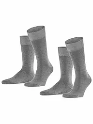 FALKE | Chaussettes, lot de 2 "Happy" (marine chiné) | Gris