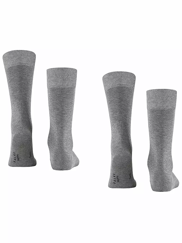 FALKE | Chaussettes lot de 2 "Happy" (gris clair chiné) | 