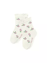 FALKE | Chaussettes pour bébé fille LITTLE DITSY FLOWERS bleu espace | Crème