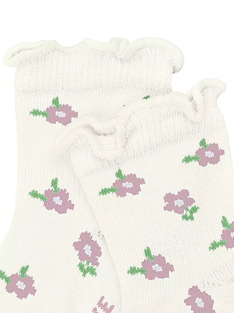FALKE | Chaussettes pour bébé fille LITTLE DISTY FLOWERS blanc cassé | 