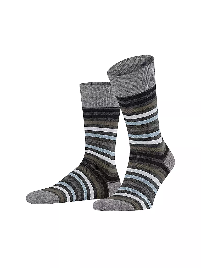 FALKE | Chaussettes TINTED STRIPE asphalt mel | hellgrau