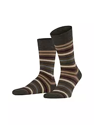 FALKE | Chaussettes TINTED STRIPE asphalt mel | Marron