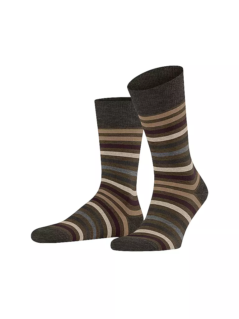 FALKE | Chaussettes TINTED STRIPE beech | braun