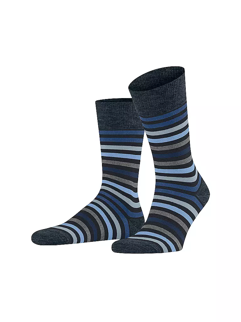 FALKE | Chaussettes TINTED STRIPE bleu marine foncé | dunkelblau