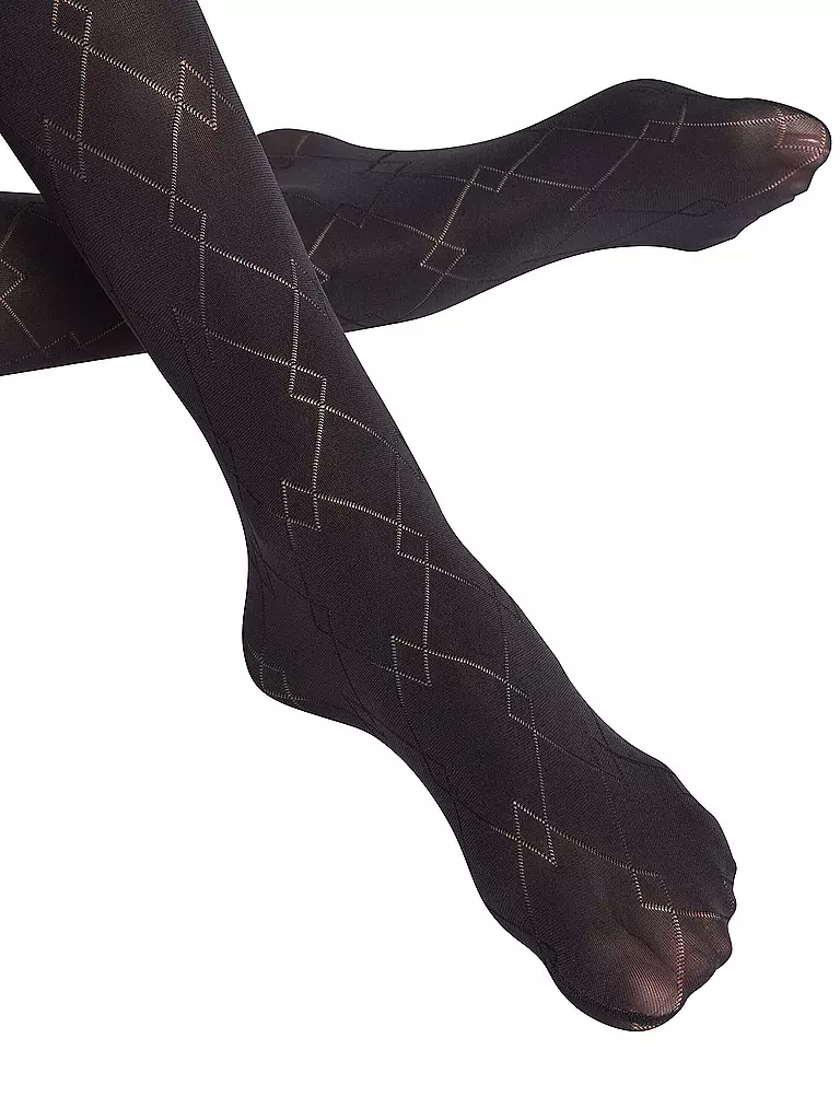 FALKE | Collant mode CHECK MATE noir | Noir