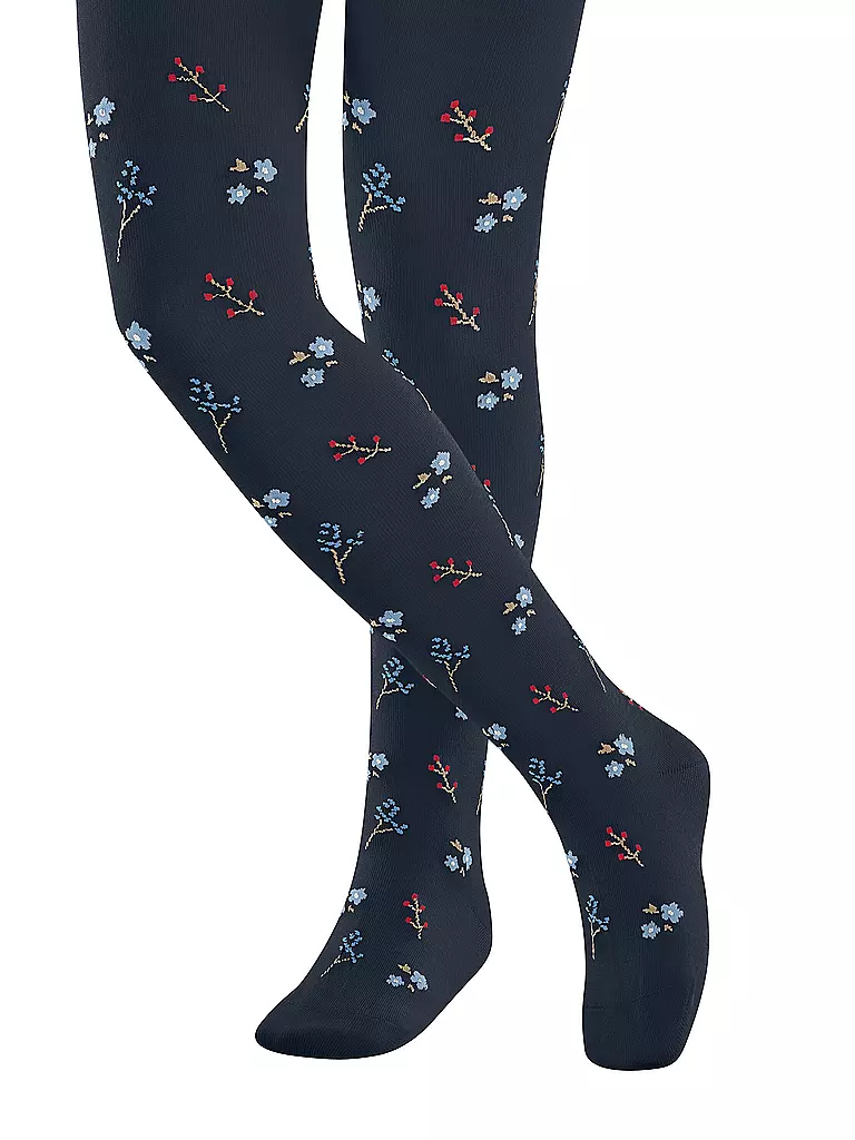 FALKE | Collant pour fille LITTLE FLOWERS bleu espace | 