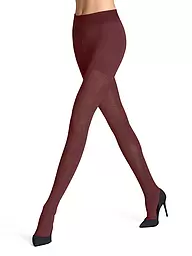 FALKE | Collant tricoté FABLE ESTATE noir | Rouge foncé