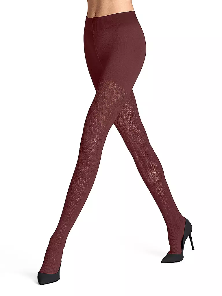 FALKE | Collant tricoté FABLE ESTATE cayenne | dunkelrot