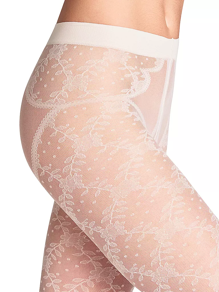 FALKE | Damen Feinstrumpfhose FLORAL SHOWER | Crème