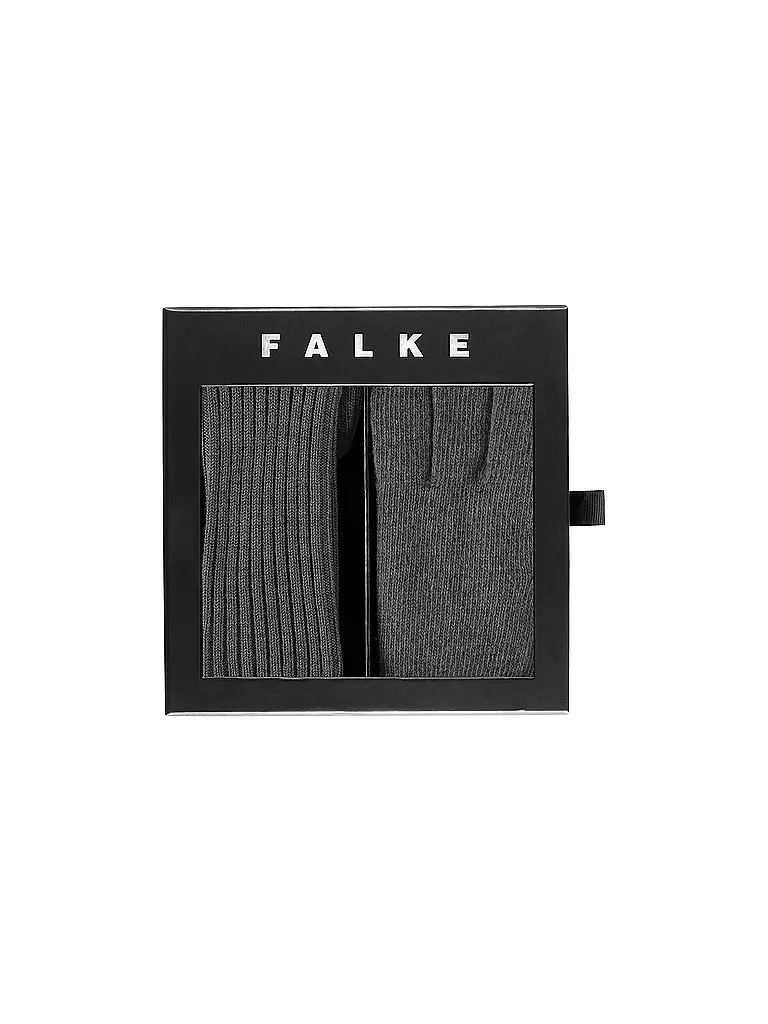 FALKE | Geschenkset Socken und Handschuhe X-MAS dark grey | Gris
