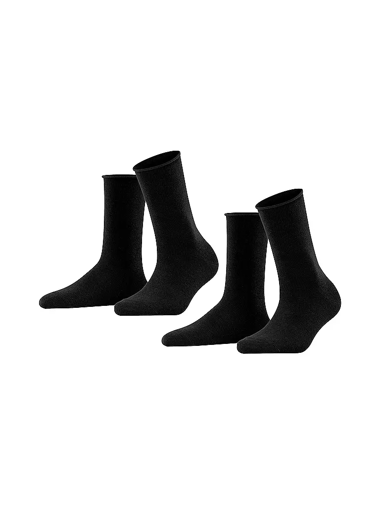 FALKE | Happy Chaussettes, lot de 2, noir | 