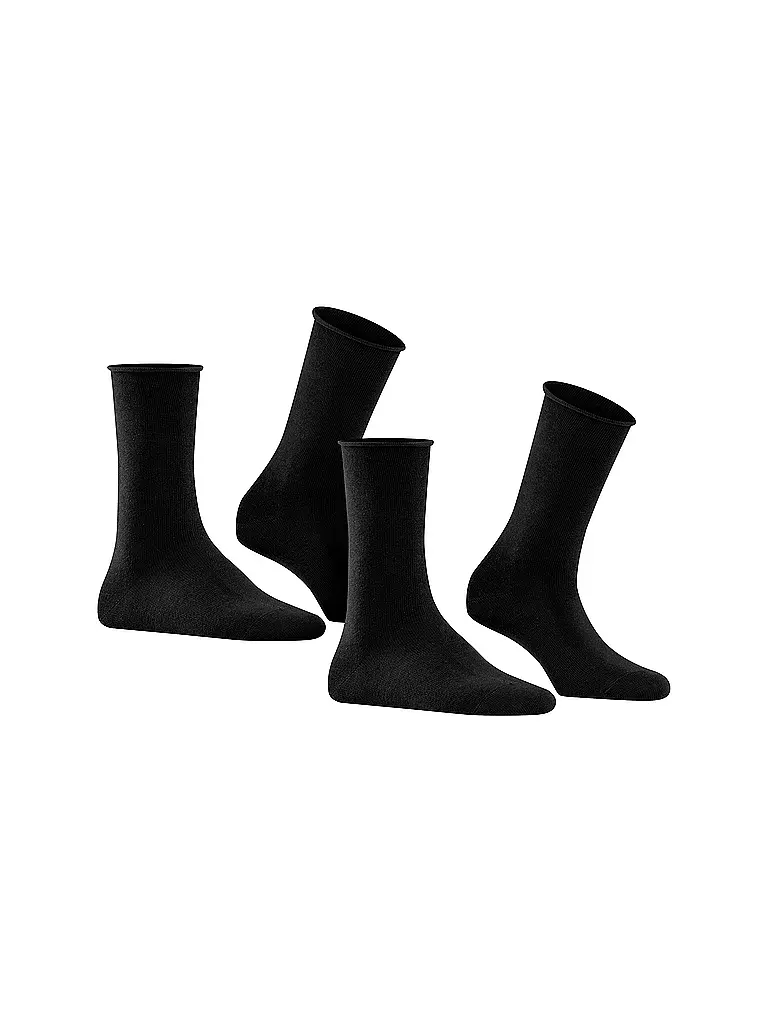 FALKE | Happy Chaussettes, lot de 2, noir | 